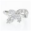 Image 5 : Vintage Platinum 2.53 ctw GIA D/IF Marquise Floral Wrap Diamond Baguette Ring