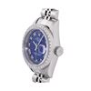 Image 3 : Rolex Ladies Stainless Steel Quickset Blue Roman Diamond Bezel Date Wristwatch