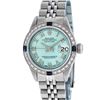 Image 1 : Rolex Ladies Stainless Steel Quickset Blue Diamond And Sapphire Datejust Wristwa