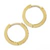 Image 4 : NEW 14k Yellow Gold 0.25 ctw Pave Round Diamond 12.2mm Petite Huggie Hoop Earrin