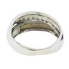 Image 6 : 14k Two Tone Gold 0.05 ctw Pave Diamond Polished Crossover Wide Dual Band Ring