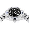 Image 9 : Rolex Ladies Stainless Steel Black Diamond And Channel Set Sapphire Wristwatch