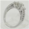Image 7 : 14k White Gold 1.50 ctw Oval 3 Stone Diamond Promise Engagement Ring w/ Accents