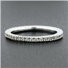 Image 5 : 14k White Gold 0.55 ctw Prong Round Diamond Thin Stack Wedding Eternity Band Rin