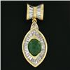 Image 2 : H. Stern 18K Gold 2.89 ctw Cabochon Emerald & Channel Diamond Enhancer Pendant