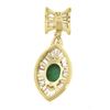 Image 6 : H. Stern 18K Gold 2.89 ctw Cabochon Emerald & Channel Diamond Enhancer Pendant