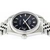 Image 9 : Rolex Mens Stainless Steel Black Index 36mm 14K Gold Fluted Bezel Datejust Wrist