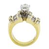 Image 8 : 18k Gold 3.97 ctw GIA Marquise Diamond w/ Baguette Sides Wide Engagement Ring