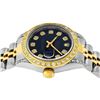 Image 9 : Rolex Ladies Quickset Two Tone 18K Black Diamond Lugs Datejust Wristwatch 26MM