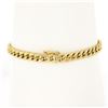 Image 2 : New Italian 14k Yellow Gold 6.75" 5.2mm Miami Cuban Curb Link Chain Bracelet