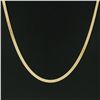 Image 4 : Italian 14k Gold 4.65mm 16" Polished Fancy Flat Herringbone Link Chain Necklace
