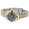 Image 9 : Rolex Ladies Quickset Two Tone Blue Diamond And Sapphire Datejust Wristwatch 26M