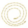Image 3 : NEW 14k Yellow Gold 20" Polished Beveled Oval Paperclip Link Chain Necklace