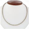 Image 1 : Fancy Solid 14k Yellow Gold Fine Woven Cable Collier Necklace White Gold Beads