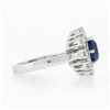 Image 5 : NEW Platinum 3.06 ctw GIA Ceylon Round Blue Sapphire Brilliant Diamond Halo Ring