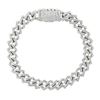 Image 3 : 14K White Gold 5 ctw Round Diamond Covered Cuban Curb Link 9mm Wide Chain Bracel