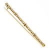 Image 4 : Antique Edwardian French 18k Gold & Platinum 0.80 ctw Diamond Pearl Bar Pin Broo