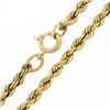 Image 5 : Unisex 14K Yellow Gold 20.5" Long 3mm Polished Solid Rope Chain Necklace 17.03g