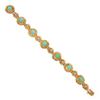 Image 5 : Vintage Handmade 18k Gold.45 ctw Diamond & Turquoise Textured Domed Link Bracele