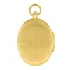 Image 3 : Vintage 14k Gold Brushed Textured Finish Extra Large XL Oval Locket Pendant