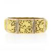Image 2 : Vintage Solid 18k Yellow Gold Nautical Themed Hinged Square Panel Link Bracelet