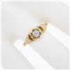 Image 3 : Antique 10k Gold.25 ctw Old European Diamond Flower Prong Setting Engagement Rin