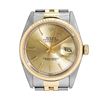 Image 2 : Rolex Mens Two Tone Champagne Index Yellow Gold Fluted Bezel Datejust With Rolex