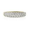 Image 4 : 18K TT Gold 0.65 ctw Round Pave 3 Row Diamond Domed Stackable Wedding Band Ring