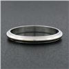 Image 2 : Classic 14k White Gold 2.2mm Domed Polished w/ Milgrain Stack Wedding Band Ring