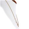 Image 2 : 14k Rose Gold 0.80 ctw Round Bezel Ruby w/ Dangle Adjustable Cable Chain Necklac