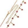 Image 6 : 14k Rose Gold 0.80 ctw Round Bezel Ruby w/ Dangle Adjustable Cable Chain Necklac