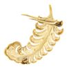 Image 4 : Vintage 14K Yellow Gold Detailed Textured Finish Large Feather Brooch Pin