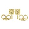 Image 2 : NEW Classic 14k Yellow Gold 0.44 ctw Round Brilliant Diamond Prong Stud Earrings