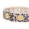 Image 1 : 3.62 ctw Multi-Shape Diamond and 17.29 ctw Blue Sapphire 18K White and Yellow Go