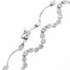 Image 7 : 14K White Gold 16.5" 2.50 ctw Round Brilliant Bezel Diamond Wavy Link Necklace