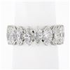 Image 4 : Vintage Platinum 4.50 ctw 18 Marquise Prong Diamond Eternity Wedding Band Ring