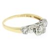Image 6 : Vintage 14k Yellow & White Gold 0.40 ctw 3 Stone Illusion Set Round Diamond Ring