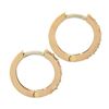 Image 4 : NEW 14k Rose Gold 0.28 ctw Pave Round Diamond 12.6mm Petite Huggie Hoop Earrings