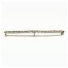 Image 5 : Antique Art Deco 14k White Gold Mine Cut Diamond Open Filigree Bar Pin Brooch