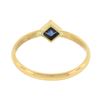 Image 6 : Simple Petite 14k Gold 0.32 ctw Square Step Cut Bezel Set Sapphire Solitaire Rin