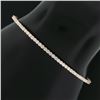 Image 2 : NEW 14k Rose Gold 1.14 ctw Round Diamond 6.25" Flexible Stackable Bangle Bracele
