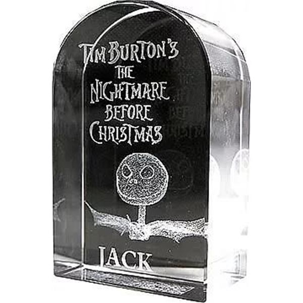 A “Nightmare Before Christmas” Jack Tombstone Paperweight.