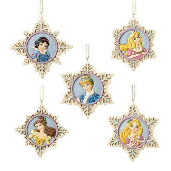 A Jim Shore Disney Princess Snowflake Ornament Set.
