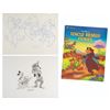 Image 1 : A Signed Uncle Remus Golden Book and Pair of Bill Justice Drawings.