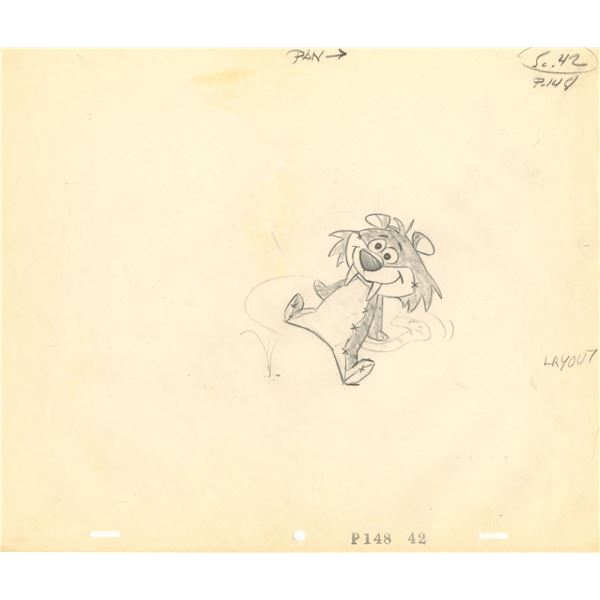 A “The Flintstones” Samantha Episode Layout Drawing.