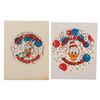 Image 1 : A Pair of Donald Duck Birthday Concept Drawings.