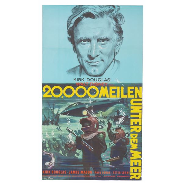 A 20,000 Leagues Under the Sea German Reissue Poster.