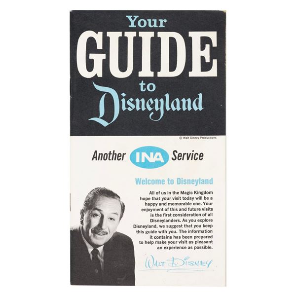 A 1960s INA Your Guide to Disneyland Booklet.