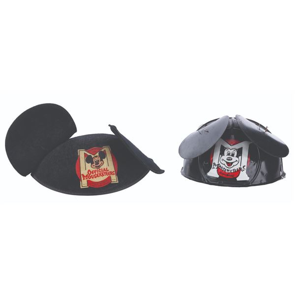 A Pair of 1950s Mouseketeers Ear Hats.