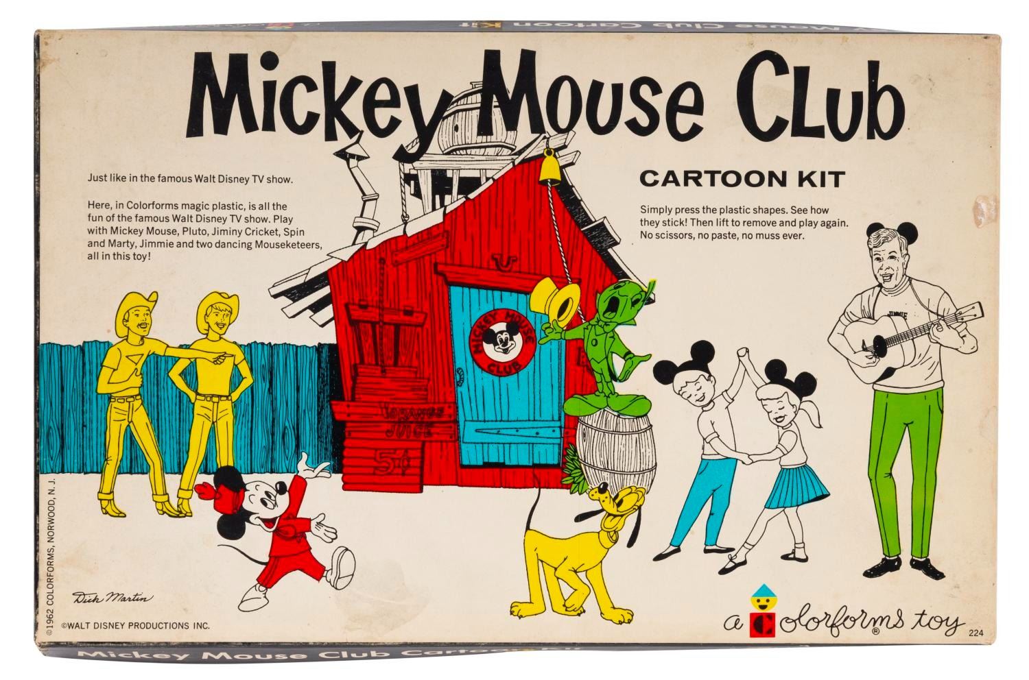 Micky Mouse Colorforms A Mickey Mouse Club Cartoon Kit by Colorform.
